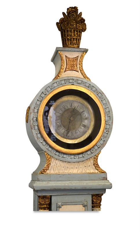 Tall painted Swedish long case clock at 260cm -empel-collections-swedish-clock--001-main-637375708041142341.JPG