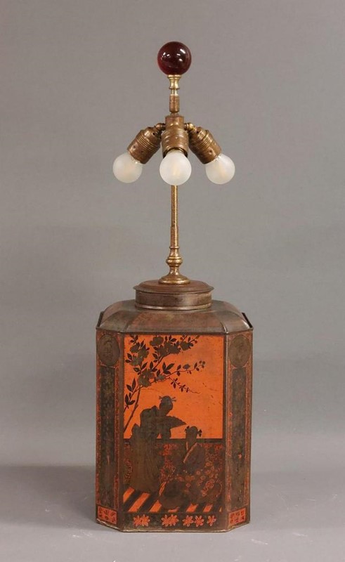 Antique tea caddy mounted as lamp. SINGLE.-empel-collections-thee-bus-tea-caddy--002-main-637889186922666457.jpg