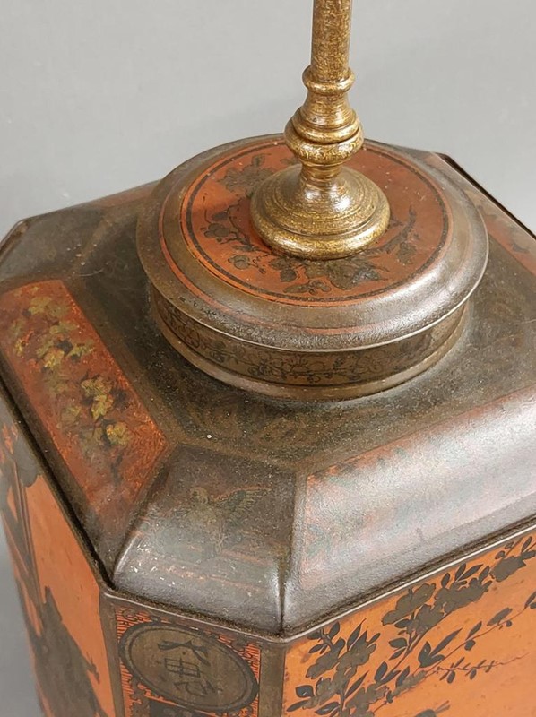 Antique tea caddy mounted as lamp. SINGLE.-empel-collections-thee-bus-tea-caddy--003-main-637889186925322646.jpg