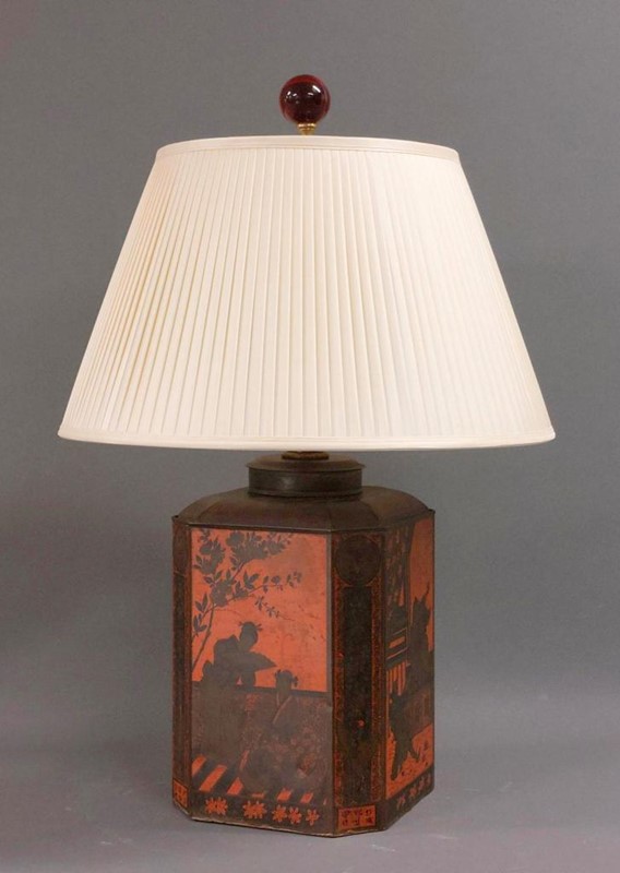 Antique tea caddy mounted as lamp. SINGLE.-empel-collections-thee-bus-tea-caddy--main-637889186919540981.jpg