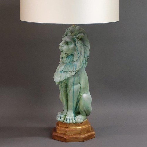 Vintage Blackmoore Lion Table Lamp