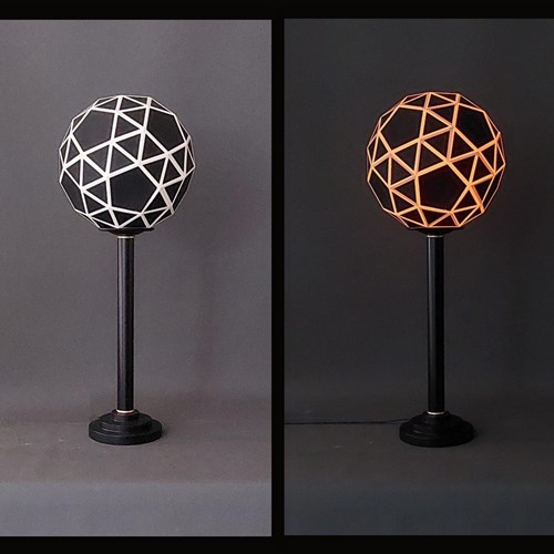 Single Paper Lamp Dodecahedron Sphere