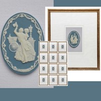 12 small wedgewood plaques in your choice of frame