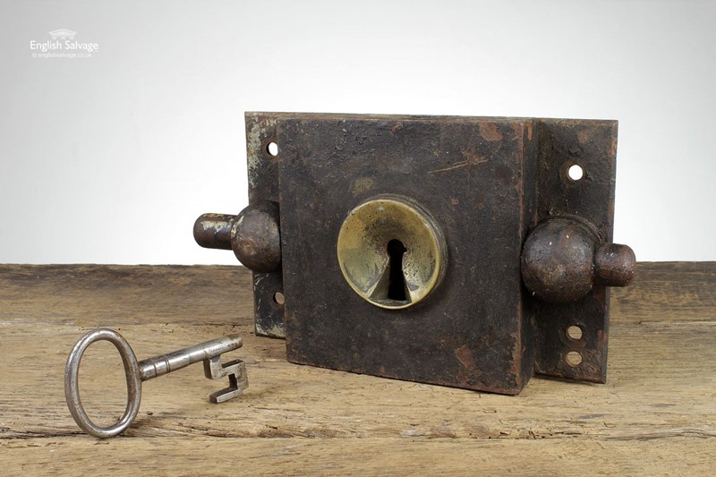 Antique 19th Century Iron & Brass Heavy Door Lock-english-salvage-antique-19c-iron-brass-heavy-door-lock-23847-pic3-size3-main-637896093121418692.jpg
