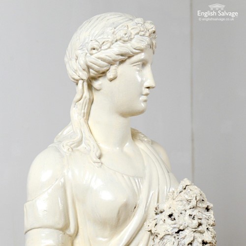 Plaster statue of a lady in Georgian style