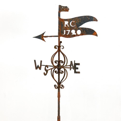 18th C weather vane on Cotswold stone base