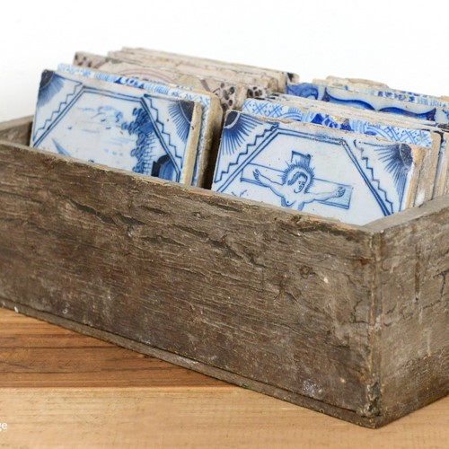 Salvaged antique Delft tiles from C18th
