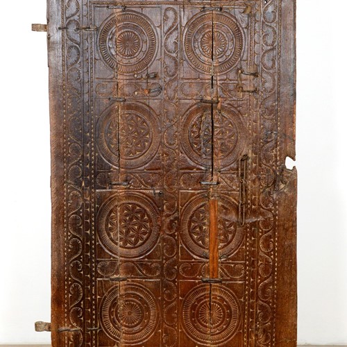 19th Century Indian tribal wooden door