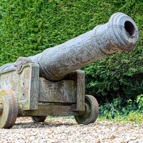 Massive old cast iron cannon