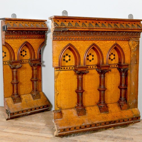 Victorian ornate gothic lectern panels