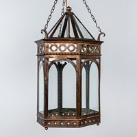Salvaged Moorish style brass lantern