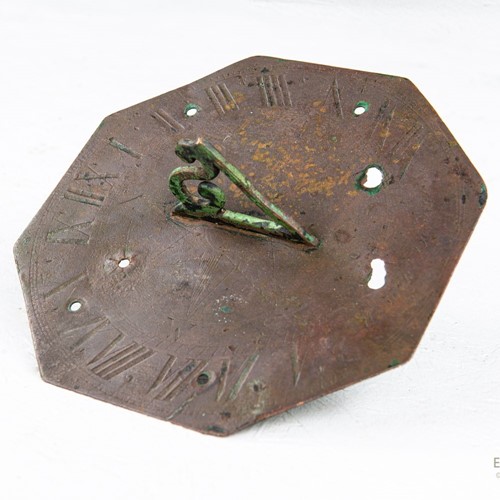 Early Georgian signed sundial plate