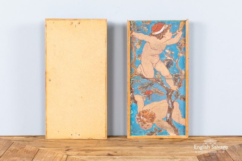 Antique set of framed cherub tiles frames-english-salvage-b3184-4-main-637702460203640090.jpg