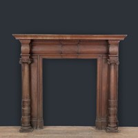 Antique French wooden fire surround