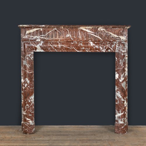 19Th Century Rouge Marble Fire Surround