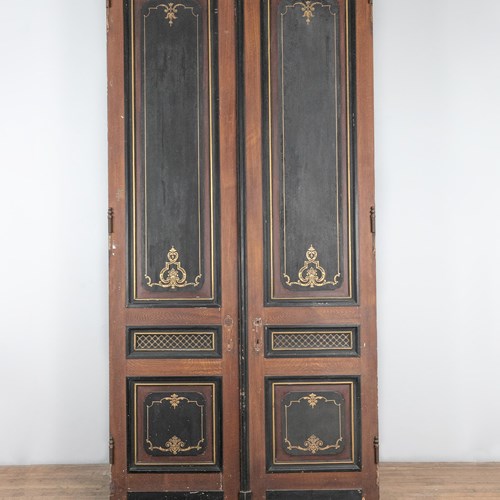 Exceptional Antique Painted Double Doors