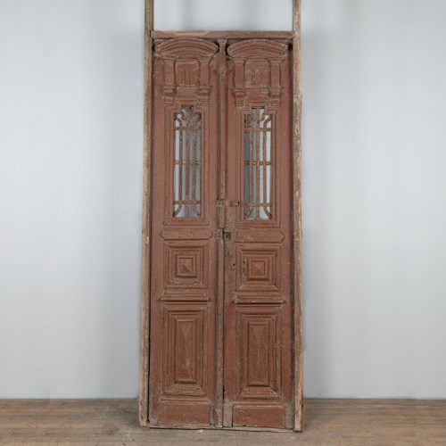 Architectural 19Th Century Egyptian Double Doors