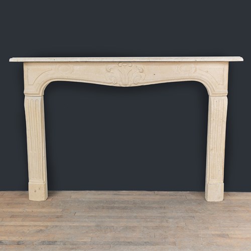 Louis XIV Limestone Chimneypiece