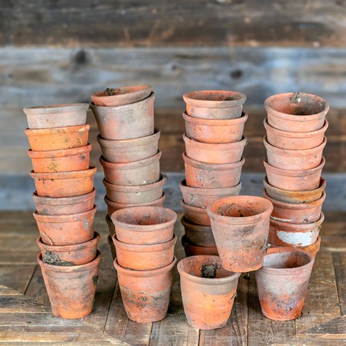 Vintage Reclaimed Clay Flower Pots