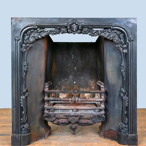 Large Original 19Th Century Fire Insert