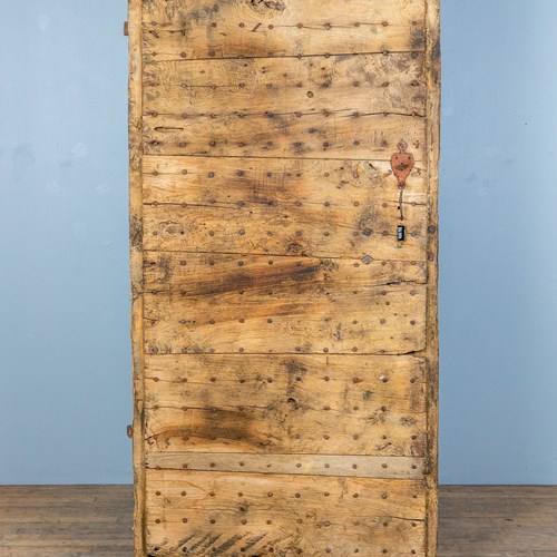 An Early English Oak Iron Studded Plank Door