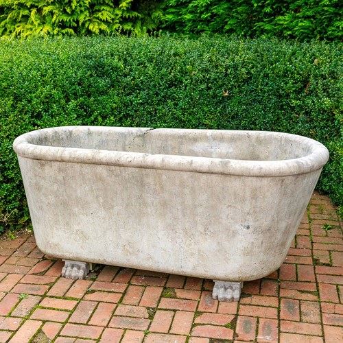 Carved Marble Bath From Portugal