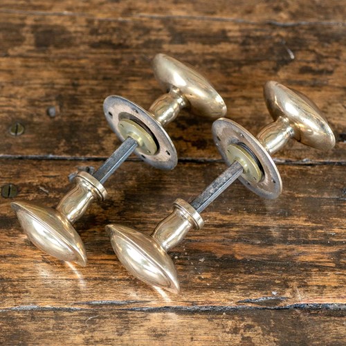 Original Edwardian Oval Knobs For Rim Locks