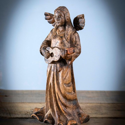 A 19Th Century French Wooden Figure From A Mould Makers