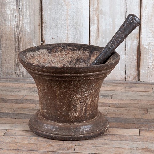 Impressive antique mortar and pestle