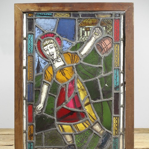Mike Hawkes "Jill Falling Down" stained glass