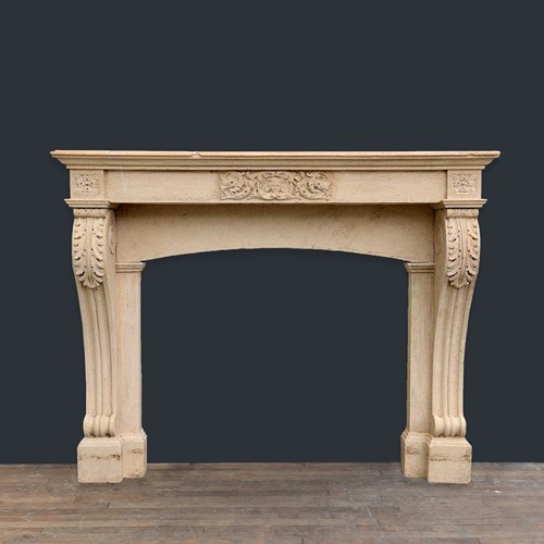 Antique Louis Philippe Limestone Surround