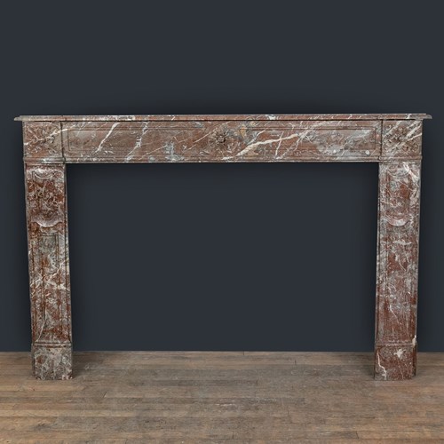 Classical 19Th Century Rouge Marble Surround