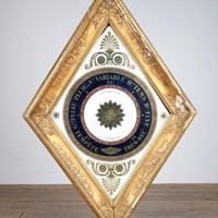 Reclaimed French lozenge shaped barometer