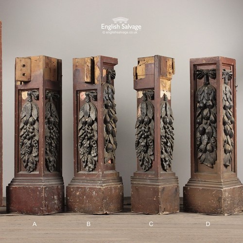Selection Victorian short decorative columns