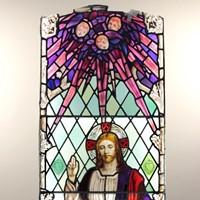 The Saviour of the World Stained Glass Panel