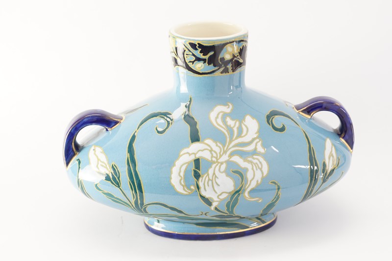 Art Nouveau Mantle Vase, Emile Diffolth For Boch Freres Kermamis C1900 -epilogue-one-antiques-bfvase-main-638197712390615645.JPG