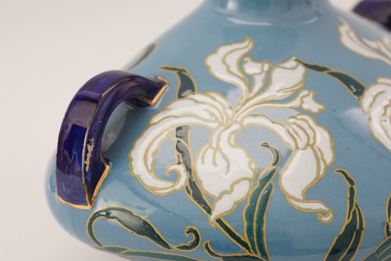 Art Nouveau Mantle Vase, Emile Diffolth For Boch Freres Kermamis C1900 -epilogue-one-antiques-bfvase11-1-main-638197715435417569.jpg