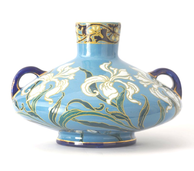 Art Nouveau Mantle Vase, Emile Diffolth For Boch Freres Kermamis C1900 -epilogue-one-antiques-bfvase5-1-main-638197712715450519.jpg