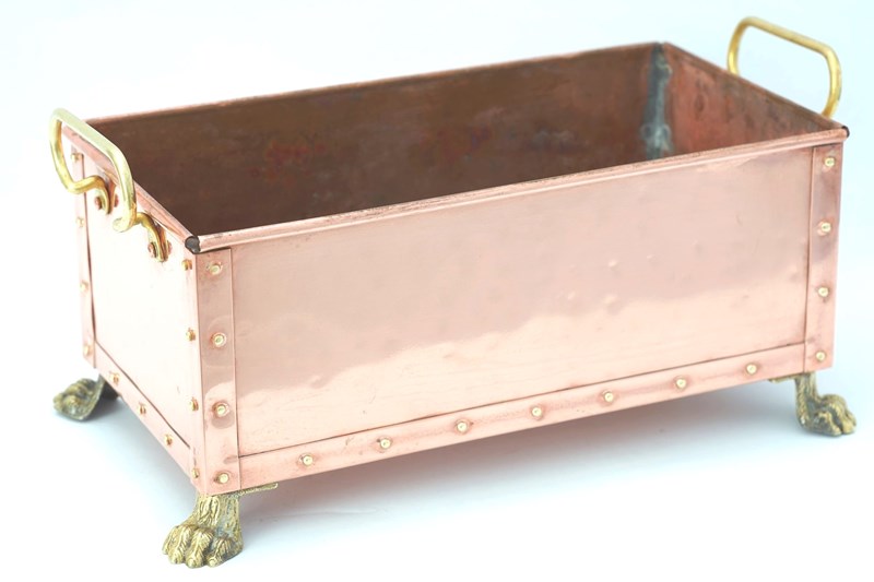 Antique Copper Planter On Brass Paw Feet -epilogue-one-antiques-copper3-main-638212430445490986.jpg