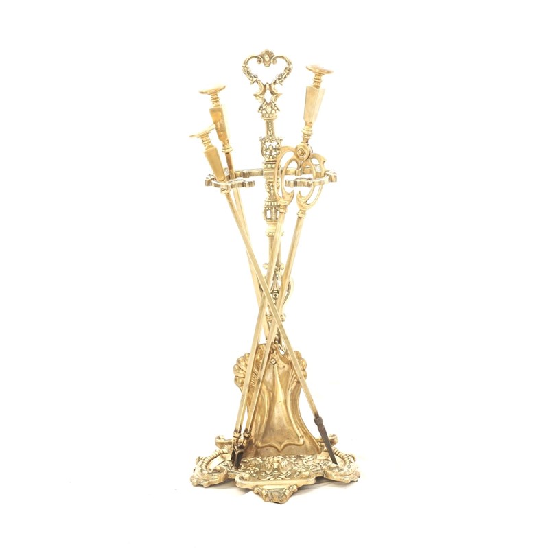 19Th Century French Cast Brass Fireplace Companion Stand With Later Tools-epilogue-one-antiques-tools1-main-638237546272548830.jpg