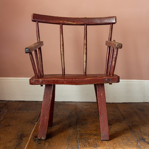 Primitive 18Th Century Irish Hedge Chair