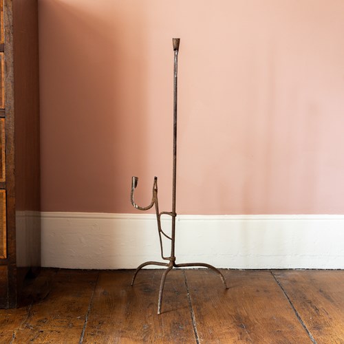 18Th Century Floor Standing Irish Rush Light