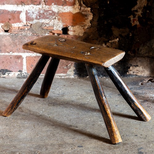 Primitive 18Th Century Welsh Stool
