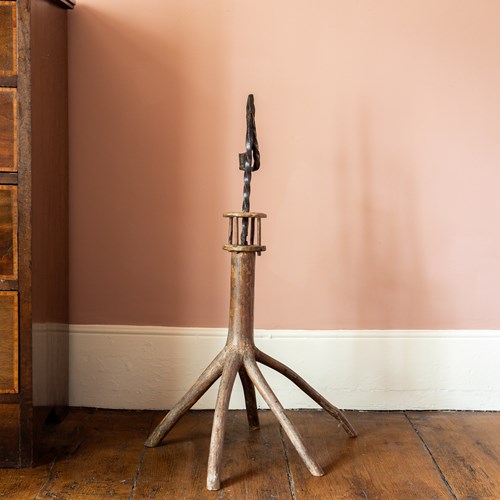 Remarkable 19Th Century Irish Rushlight