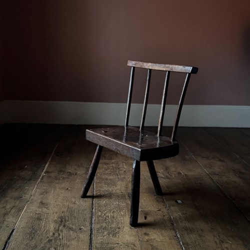 18Th Century Three Legged Welsh Stick Chair