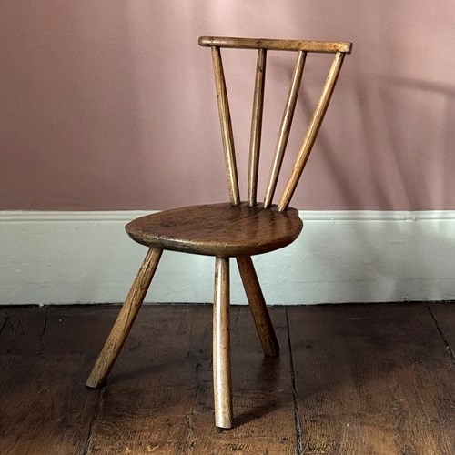 Early 19Th Century Welsh Stick Chair Or 'Back Stool'