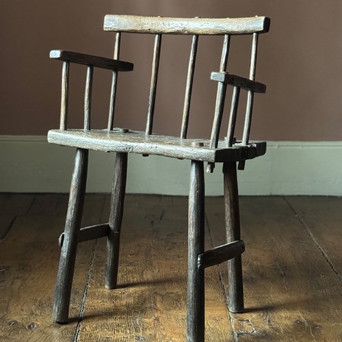 A Rare 18Th Century Irish Hedge Chair
