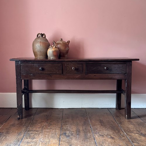 19Th Century English Oak Dairy Table