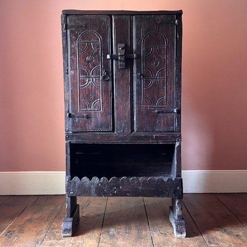 Exceptional 18Th Century Primitive Cupboard