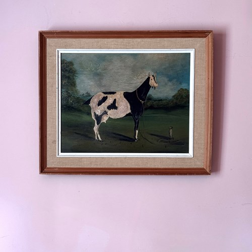 19Th Century Primitive Painting Of Goat Or Cow